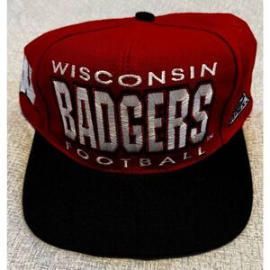 Wisconsin Badgers Football Apex One Snapback Hat Cap Vintage 90’s